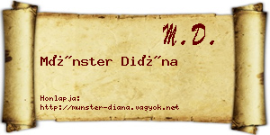 Münster Diána névjegykártya